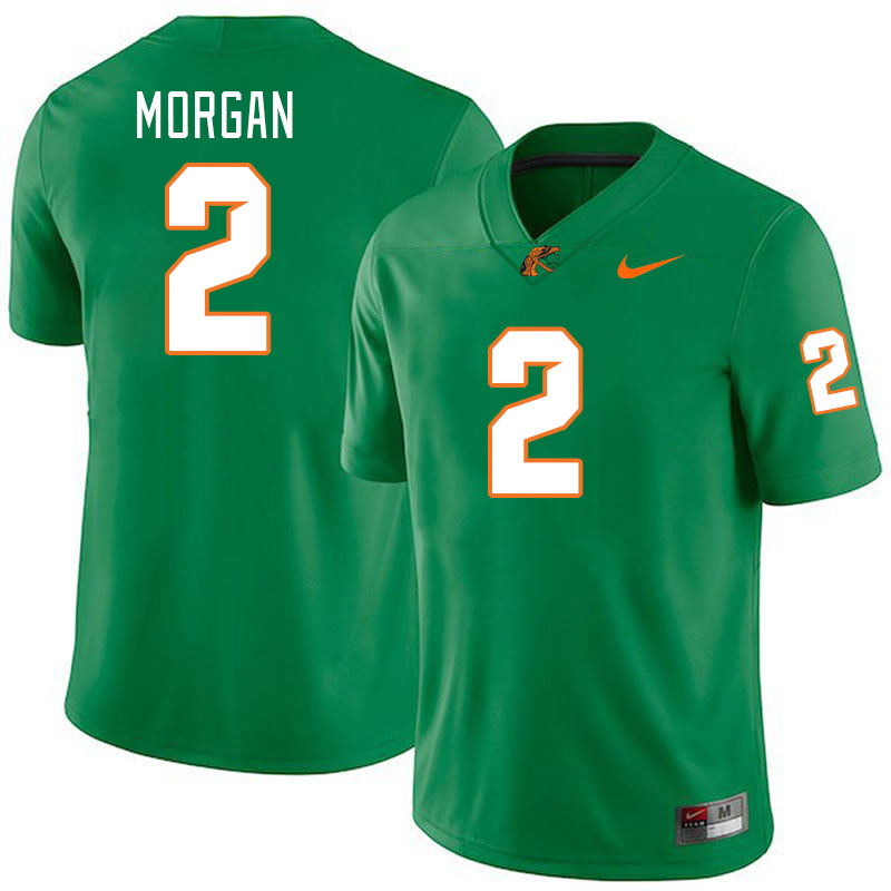 Men-Youth #2 Javan Morgan Florida A&M Rattlers 2023 College Football Jerseys Stitched-Green